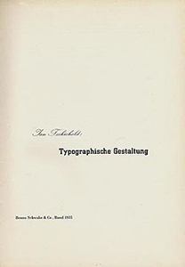 The title page of Tschichold's Typographische Gestaltung