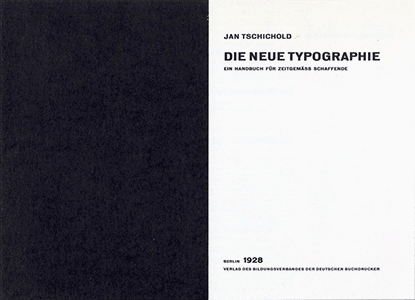 The title page of Tschichold's Die Neue Typographie