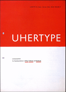 Tschichold's poster for Uhertype