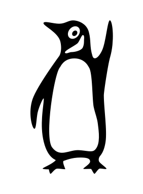 penguin waving