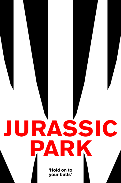 Minimalistic Jurassic Park poster